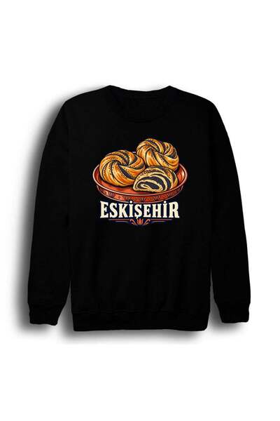 fame-stoned Eskişehir Poppy Printed Unisex 100% Cotton Sweatshirt