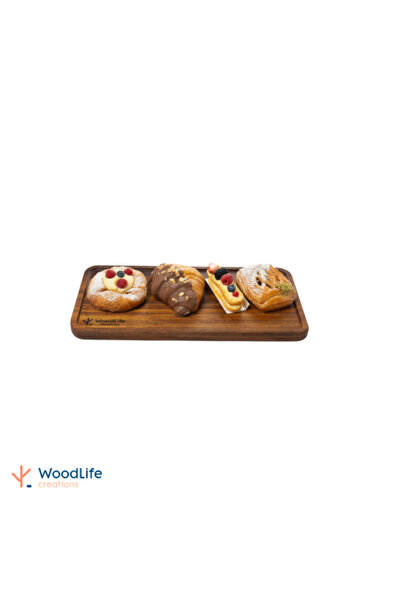WOODLIFE صينية خشبية مستطيلة 40x20 سم