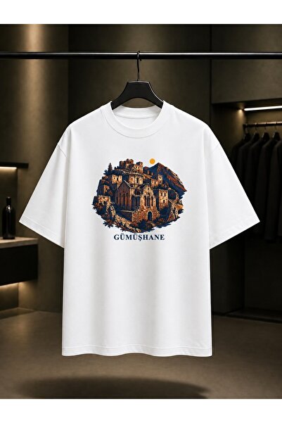fame-stoned Gümüşhane Santa Ruins Printed Unisex 100% Cotton T-Shirt