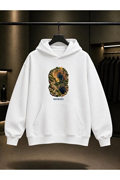 fame-stoned Mersin Paradise Hell Printed Unisex 100% Cotton Hooded Sweatshirt