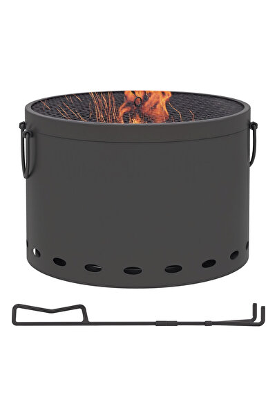 Generic Brand Focar fără fum cu plasă anti-scântei și sondă pentru cărbuni, m...