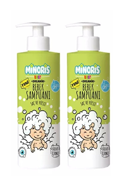 Minoris Baby Organik Saç Ve Vücut Şampuanı 400 ml x 2 ADET