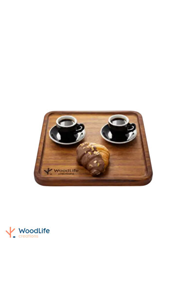 WOODLIFE صينية خشبية مربعة 33×33 سم