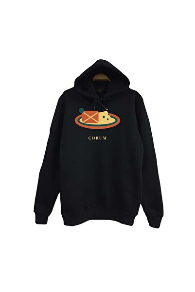 fame-stoned Çorum Kargı Tulum Cheese Printed Unisex 100% Cotton Hooded Sweats...