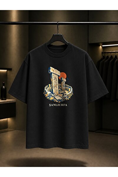 fame-stoned Şanlıurfa Göbeklitepe Printed Unisex 100% Cotton T-Shirt