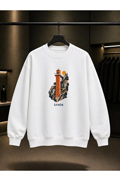 fame-stoned Izmir Historical Elevator Printed Unisex 100% Cotton Sweatshirt
