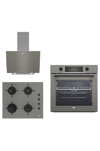 Beko New Grey Star 3 lü Ankastre Set 689 ( BFC 331 G - BOCD T 6011 EG - BDE 6...