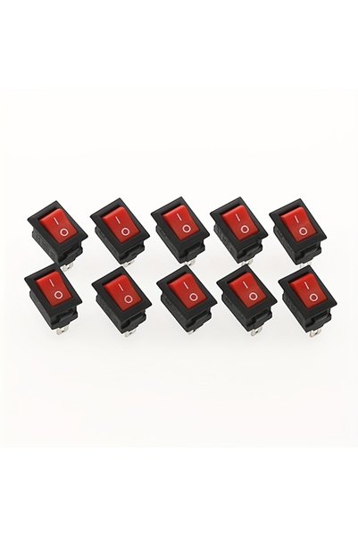 Choice red 10 PCS/Lot 2 Pin 12V Car Boat Round Dot Light ON/OFF Rocker Toggle...