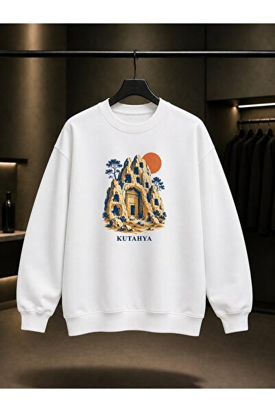 fame-stoned Kütahya Phrygian Valley Printed Unisex 100% Cotton Sweatshirt