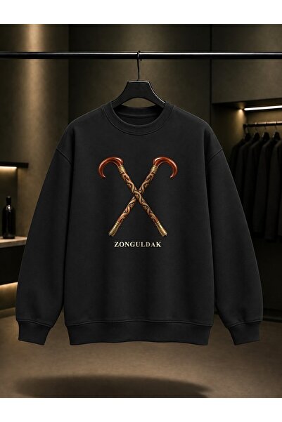 fame-stoned Zonguldak Devrek Bastonu Printed Unisex 100% Cotton Sweatshirt