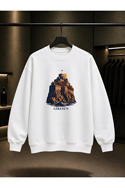 fame-stoned Giresun Castle Printed Unisex 100% Cotton Sweatshirt
