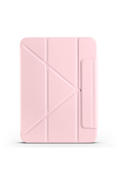 m.tk moveteck iPad 11 A16 2025 /10. Nesil 10.9 inç Kılıf Kalem Tutuculu Manyetik Kilit Mekanizmalı Şefaf Arka Fold Standlı Kapak