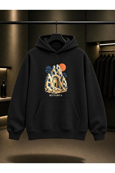 fame-stoned Kütahya Phrygian Valley Printed Unisex 100% Cotton Hooded Sweatshirt