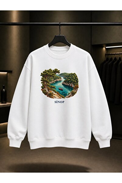fame-stoned Sinop Hamsilos Dark Printed Unisex 100% Cotton Sweatshirt