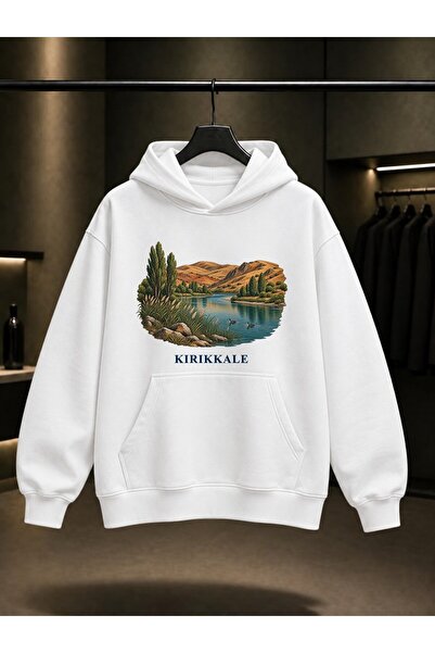 fame-stoned Kırıkkale Kızılırmak Printed Unisex 100% Cotton Hooded Sweatshirt