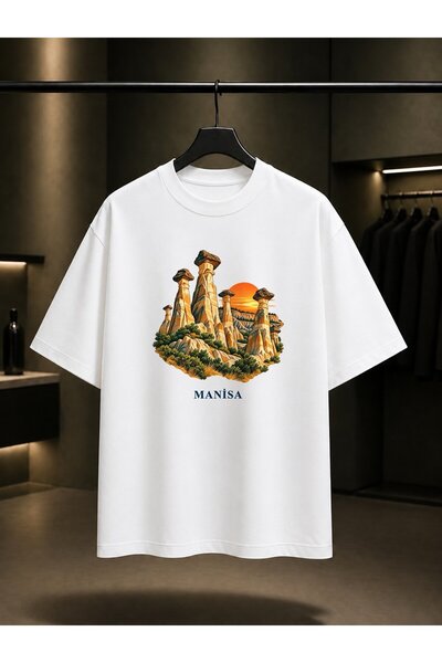 fame-stoned Manisa Kula Peribacaları Printed Unisex 100% Cotton T-Shirt