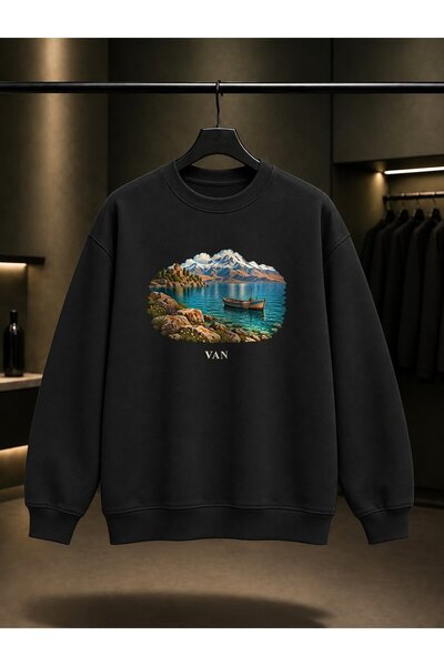 fame-stoned Van Lake Printed Unisex 100% Cotton Sweatshirt
