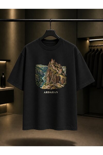 fame-stoned Ardahan Devil's Castle Printed Unisex 100% Cotton T-Shirt