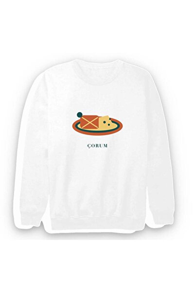 fame-stoned Çorum Kargı Tulum Cheese Printed Unisex 100% Cotton Sweatshirt