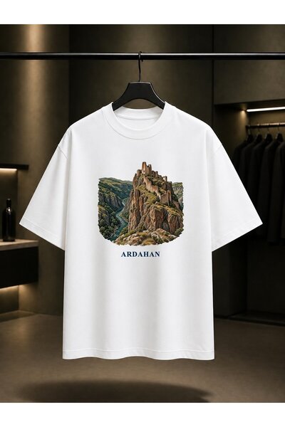 fame-stoned Ardahan Devil's Castle Printed Unisex 100% Cotton T-Shirt