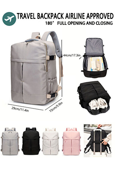 Take Two By Styli Grey Plain Travel Backpack
