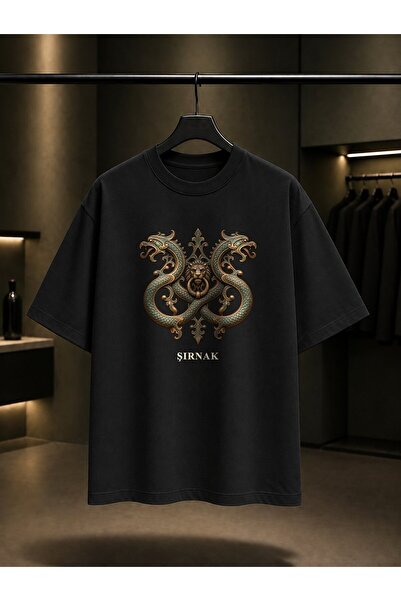 fame-stoned Şırnak Cizre Dragon Mallet Printed Unisex 100% Cotton T-Shirt