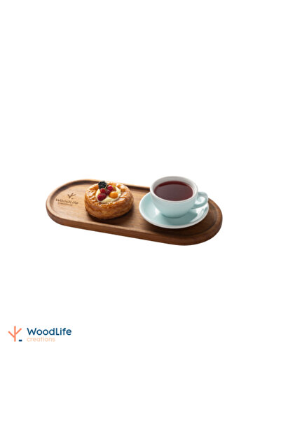 WOODLIFE صينية خشبية بيضاوية 40x17 سم