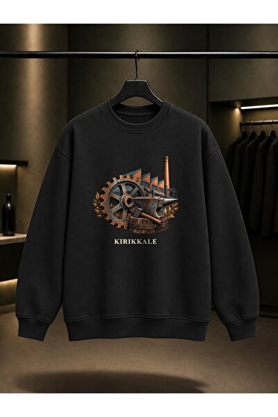 fame-stoned Kırıkkale Industrial Heritage Printed Unisex 100% Cotton Sweatshirt