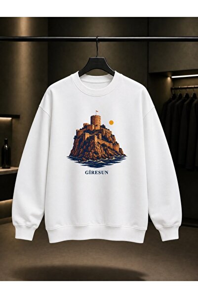 fame-stoned Giresun Tirebolu Castle Printed Unisex 100% Cotton Sweatshirt