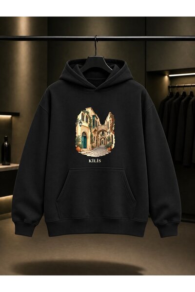 fame-stoned Φούτερ με κουκούλα Kilis Streets με στάμπα, Unisex, 100% βαμβάκι