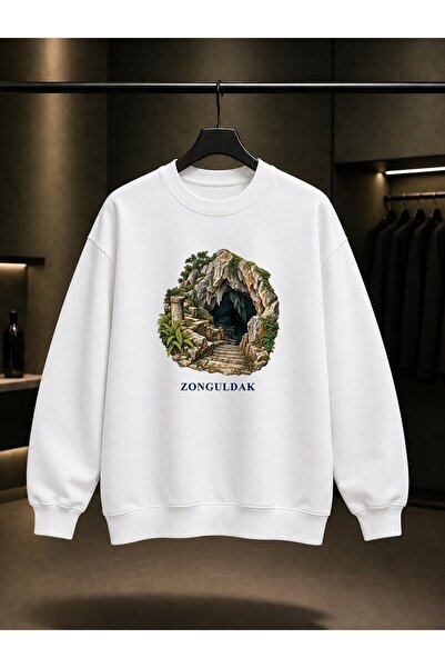 fame-stoned Zonguldak Hell Printed Unisex 100% Cotton Sweatshirt