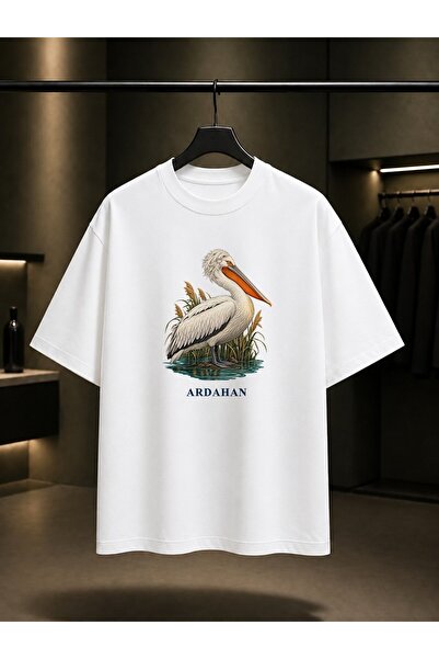 fame-stoned Ardahan Aktaş Pelikan Printed Unisex 100% Cotton T-Shirt