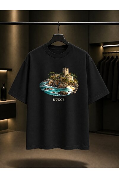 fame-stoned Flat Castle of Genoa Printed Unisex 100% Cotton T-Shirt