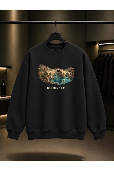 fame-stoned Kırıkkale Çeşnigir Köprüsü Printed Unisex 100% Cotton Sweatshirt