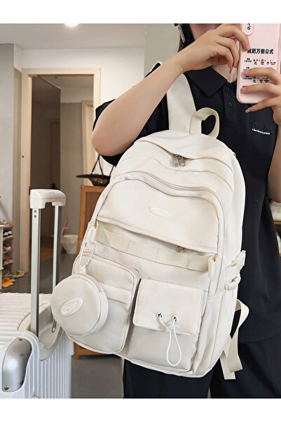 Take Two By Styli White Multifunctional Backpack