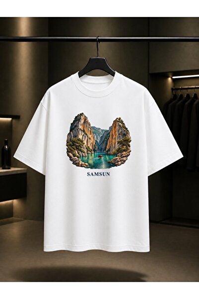 fame-stoned Samsun Şahinkaya Canyon Printed Unisex 100% Cotton T-Shirt
