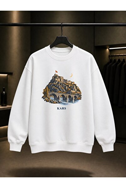 fame-stoned Castle of Cars Stone Bridge Printed Unisex 100% Cotton Sweatshirt