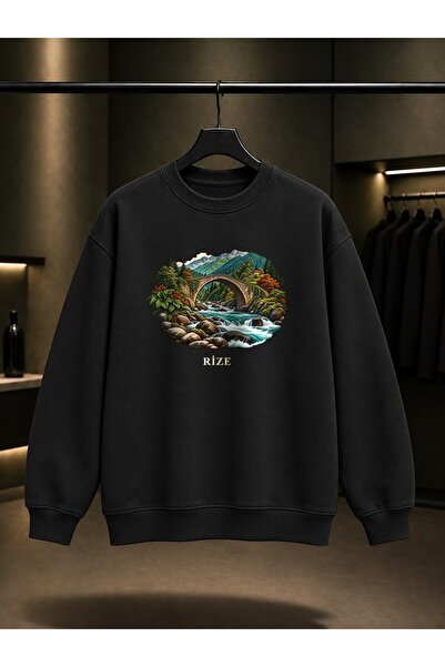 fame-stoned Rize Storm Bridge Printed Unisex 100% Cotton Sweatshirt