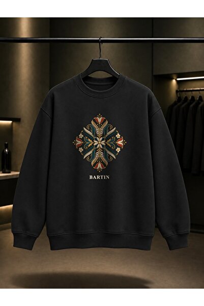 fame-stoned Bartin Tel Kirma Printed Unisex 100% Cotton Sweatshirt