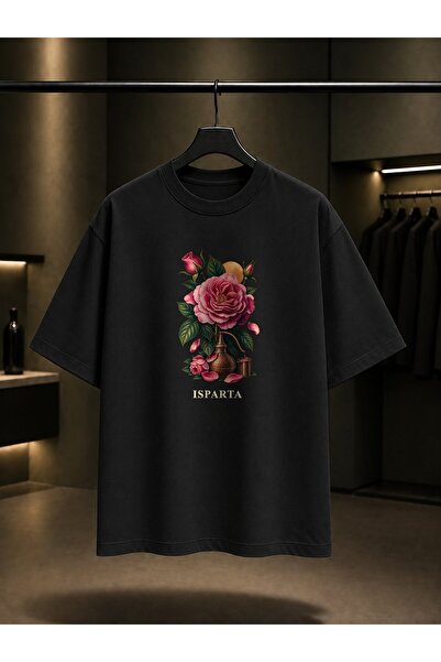 fame-stoned Isparta Rose Printed Unisex 100% Cotton T-Shirt