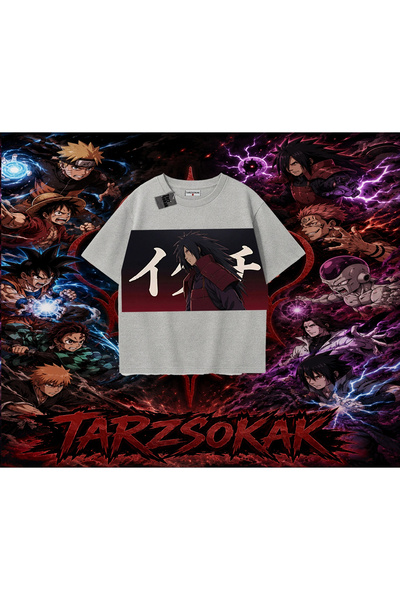 Tarzsokak تي شيرت Madara Uchiha Naruto Anime Character كبير الحجم للجنسين بال...
