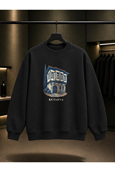 fame-stoned Kütahya Germiyan Street Printed Unisex 100% Cotton Sweatshirt
