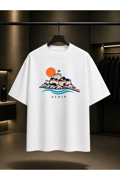 fame-stoned Aydın Güvercinada Printed Unisex 100% Cotton T-Shirt
