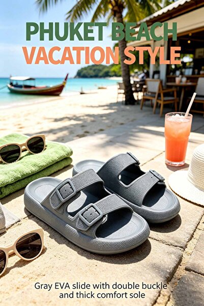 Al-Riyadh Foot Studio Adjustable Strap Slippers - Lightweight Platform for Be...