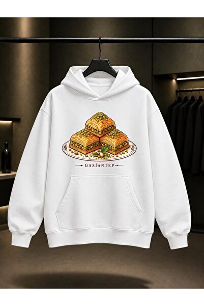 fame-stoned Gaziantep Antep Baklavası Printed Unisex 100% Cotton Hooded Sweat...