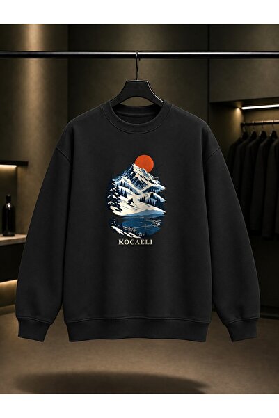 fame-stoned Kocaeli Kartepe Ski Printed Unisex 100% Cotton Sweatshirt