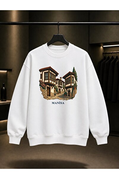 fame-stoned Manisa Kula Houses Printed Unisex 100% Cotton Sweatshirt