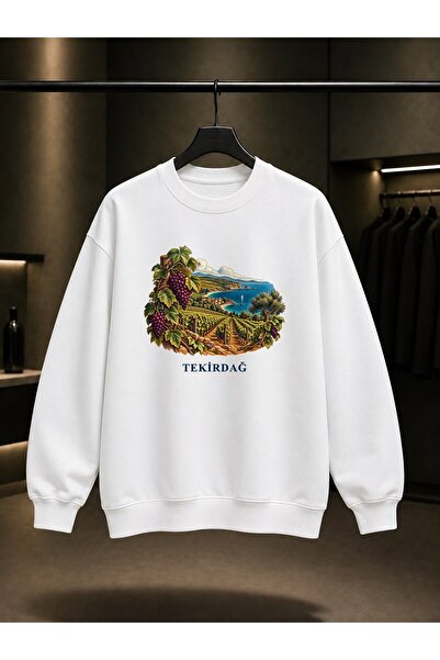 fame-stoned Tekirdağ Şarköy Bağları Printed Unisex 100% Cotton Sweatshirt