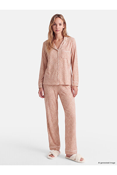 LC Waikiki Alita City with a Difference of Lcw Dream Beige Combed Cotton Leop...