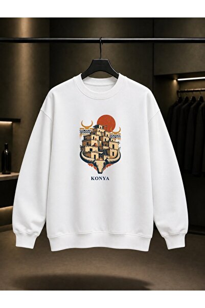 fame-stoned Konya Catalhoyuk Printed Unisex 100% Cotton Sweatshirt